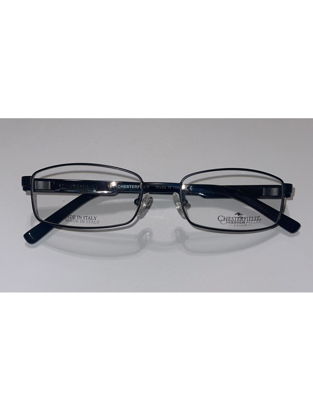 NWOT Chesterfield Men's Black Rectangle Eyeglass Frames CH838 O91T